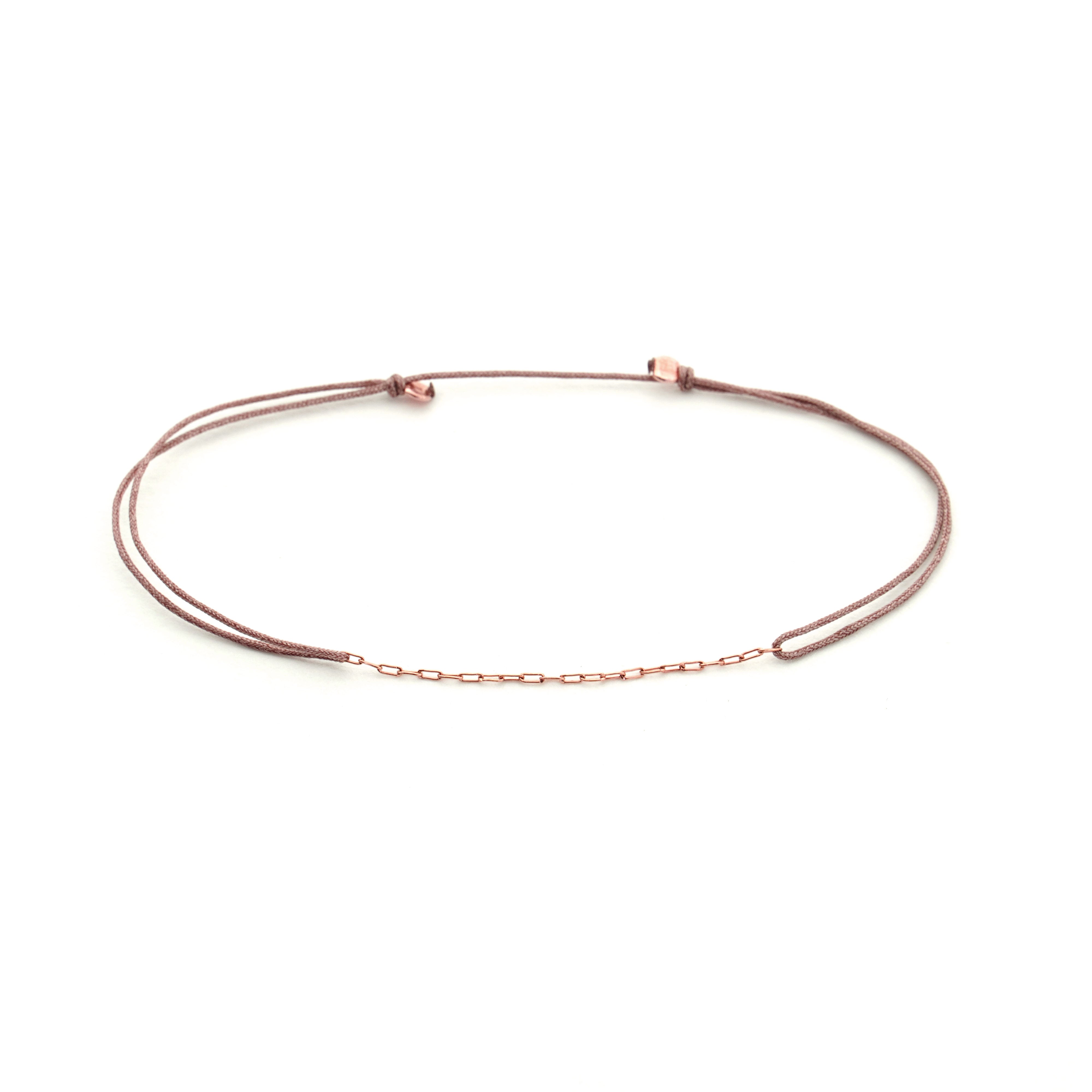 DELICATE CHAIN Dark Beige Rose Gold