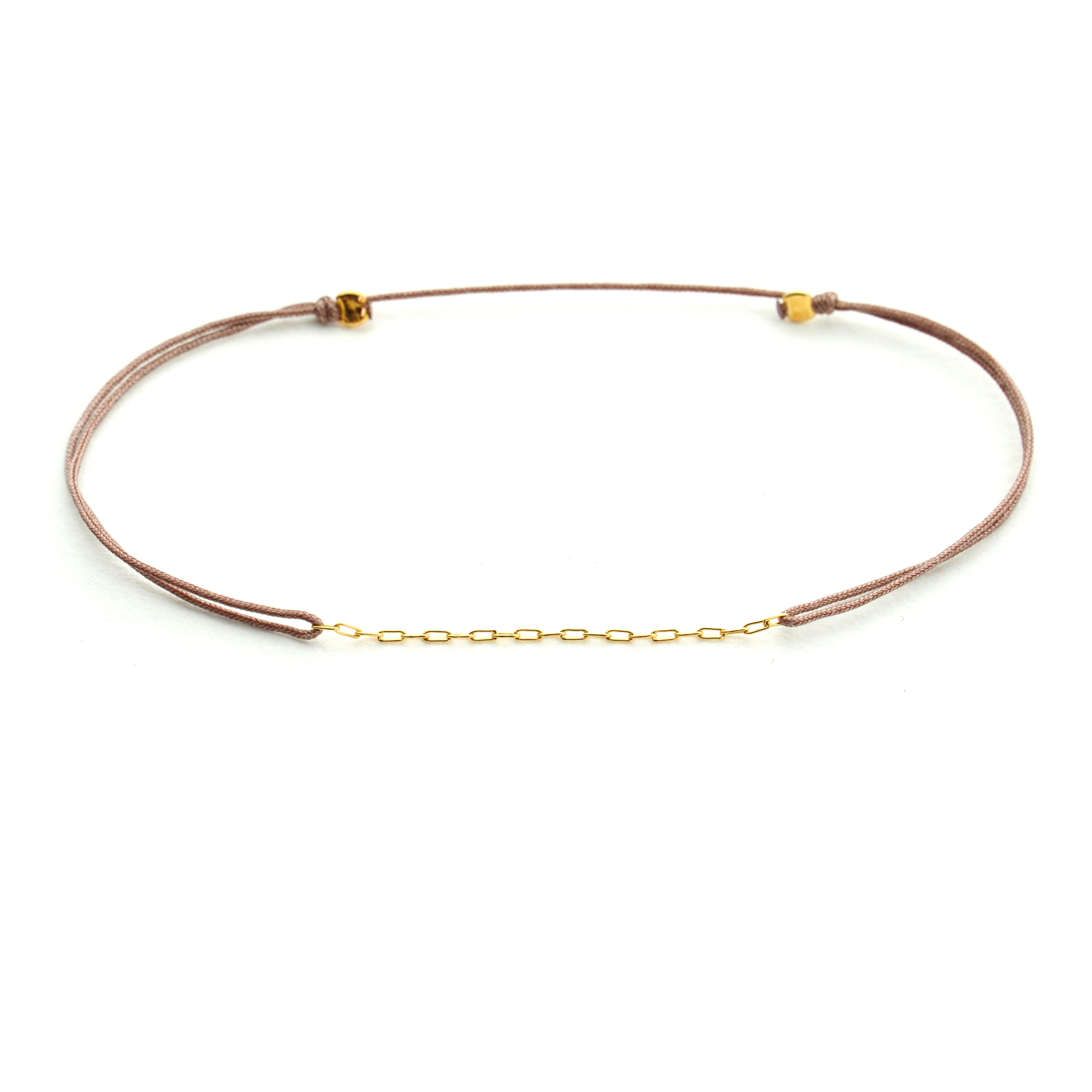 DELICATE CHAIN Dark Beige Gold