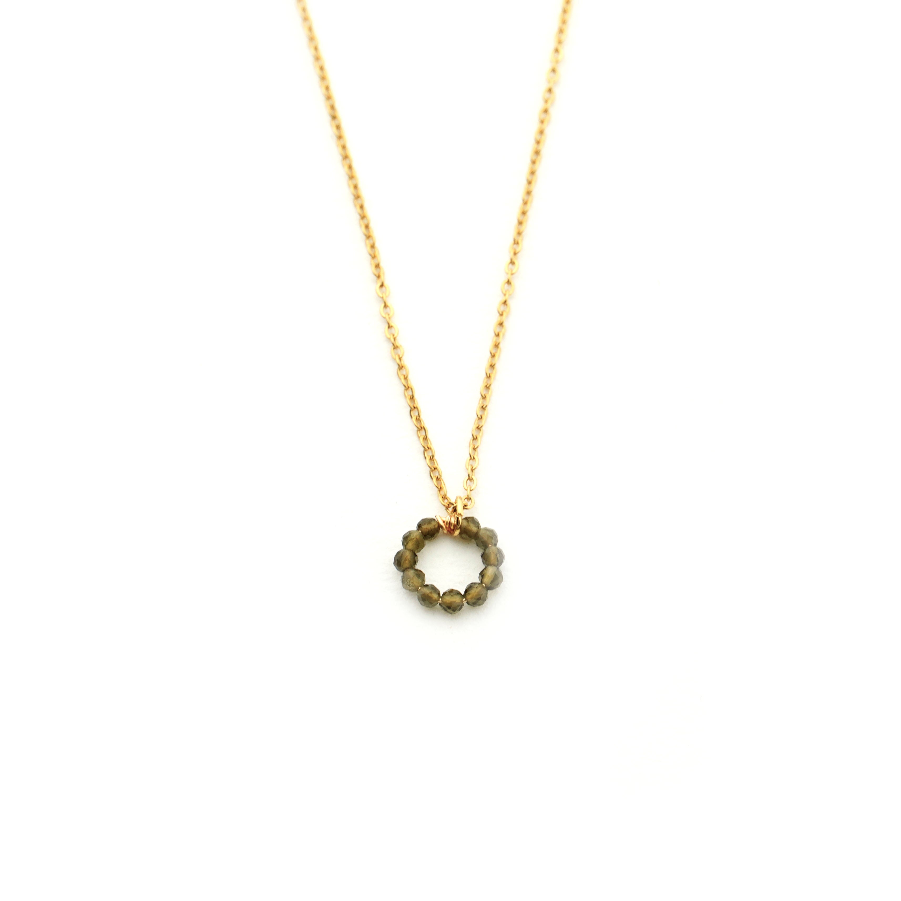 DINA NECKLACE DARK GREEN